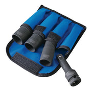 Draper Expert Wheel Nut Double Impact Socket Kit 1/2" Sq. Dr. 4 Piece