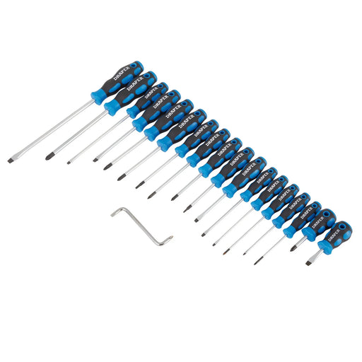 Draper Soft Grip Screwdriver Set 19 Piece with Assorted Types