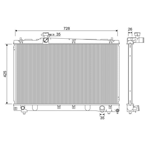 Valeo Engine Radiator 701348