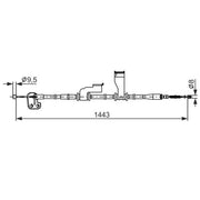 Bosch Handbrake Cable Right Rear 1 987 482 836