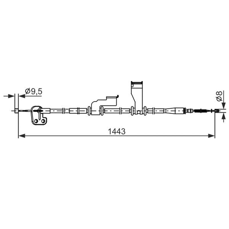 Bosch Handbrake Cable Right Rear 1 987 482 836