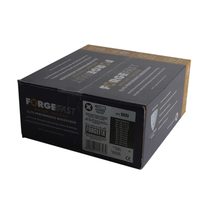 ForgeFix ForgeFast Pozi Compatible Wood Screw Forge Pack 1800 Piece - FFPPACK