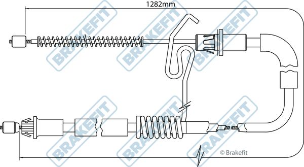 Apec Handbrake Cable Right Rear fits Ford Transit Tourneo Bus 2000-2014 2.0 2.2