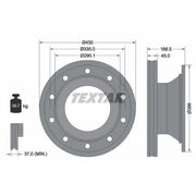 Textar 2 x Internally Vented Brake Discs 93296100