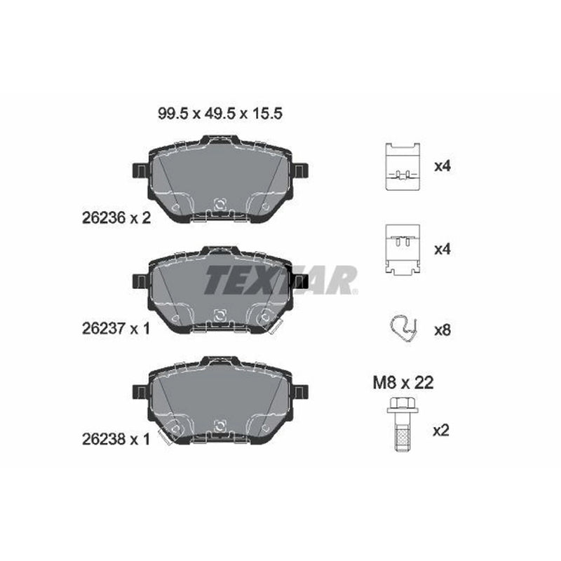 Textar Rear Brake Pad Set 2623601