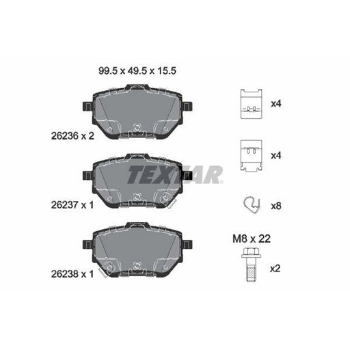 Textar Rear Brake Pad Set 2623601