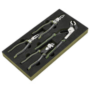 Expert 4 Piece High Leverage Pliers Set with EVA Foam Tray