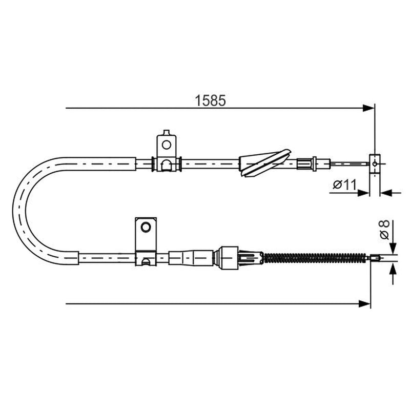 Bosch Handbrake Cable Right Rear 1 987 482 257
