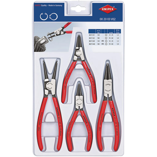KNIPEX Circlip Pliers Set 4 Parts 00 20 03 V02