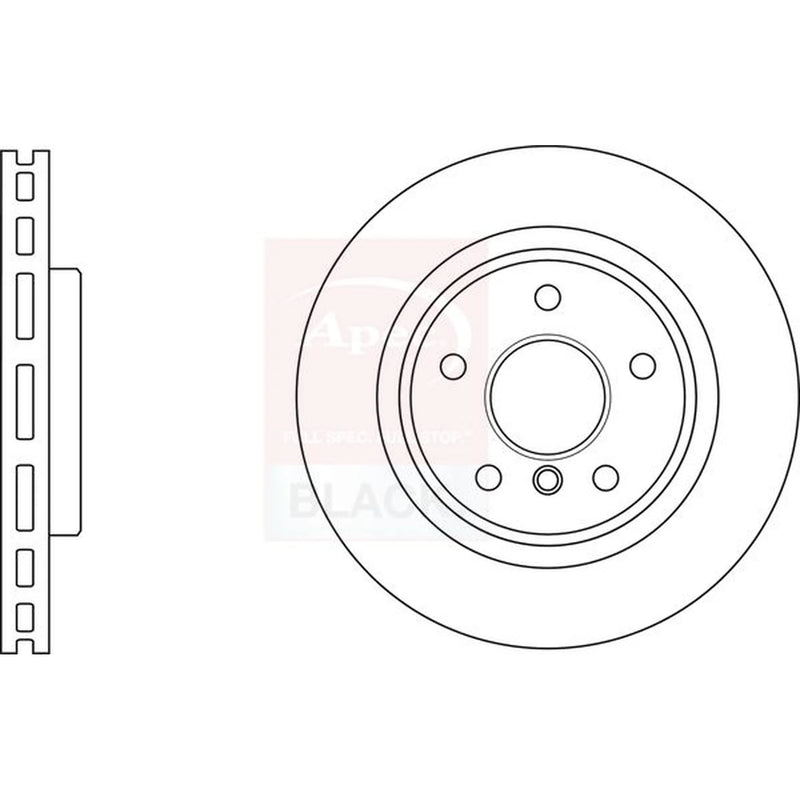 Apec 2 x Vented Front Brake Discs DSK3061B