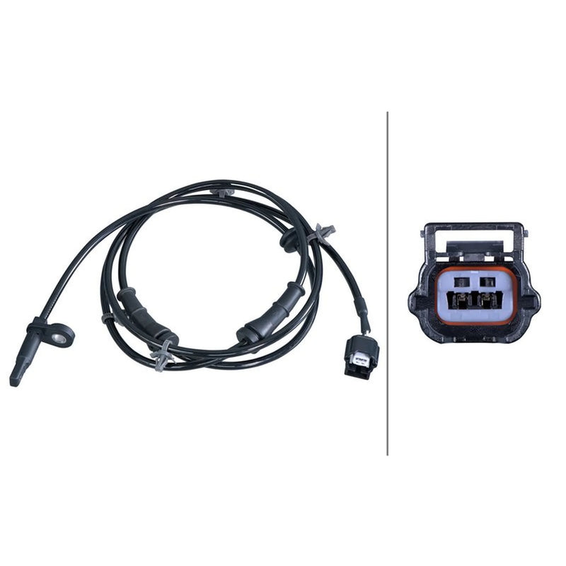 Hella ABS Wheel Speed Sensor Front Right 6PU 358 417-341