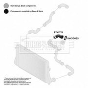 Borg & Beck Intercooler Turbo Charge Air Hose BTH1713