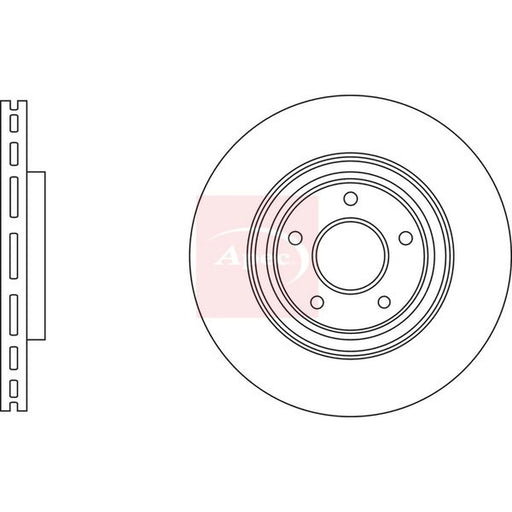 Apec 2 x Vented Front Brake Discs DSK3227