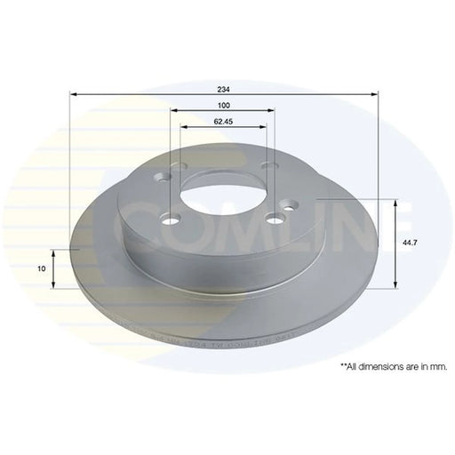 Comline 2 x Solid Rear Brake Discs ADC2840