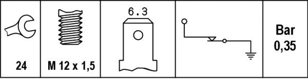Hella 6ZL 003 259-121 Oil Pressure Switch