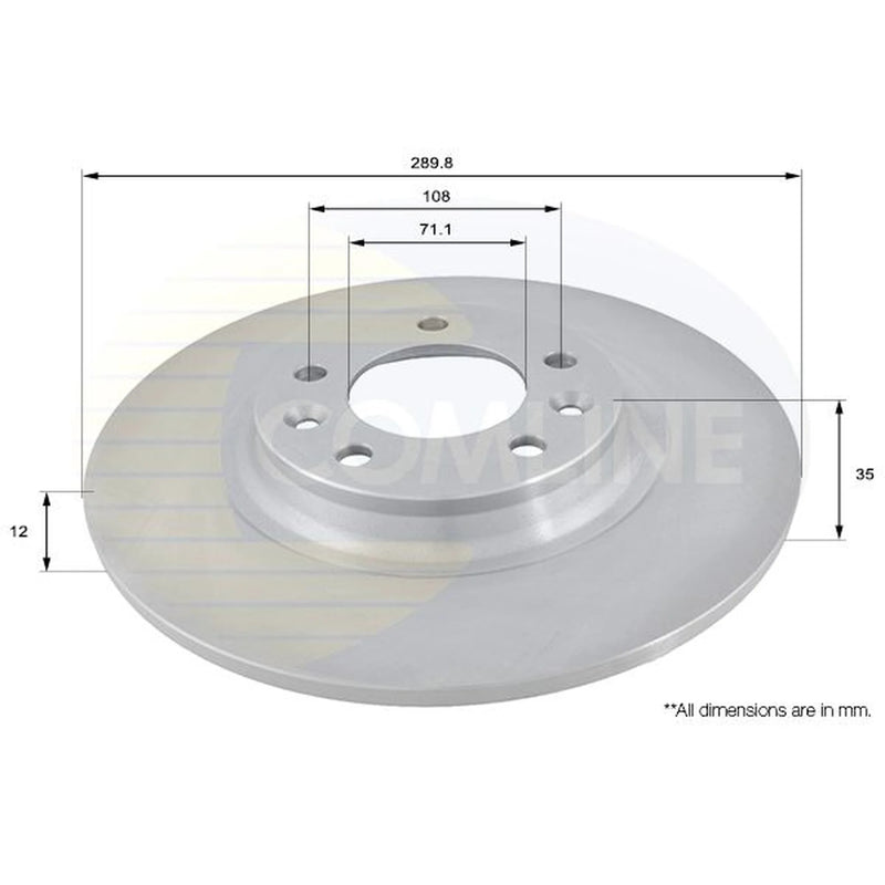Comline 2 x Rear Brake Discs ADC1551