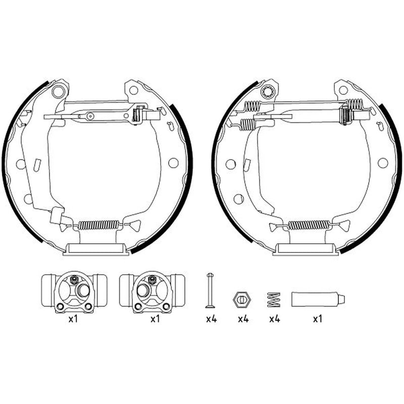 Mintex Brake Shoe Set Axle Kit MSP066