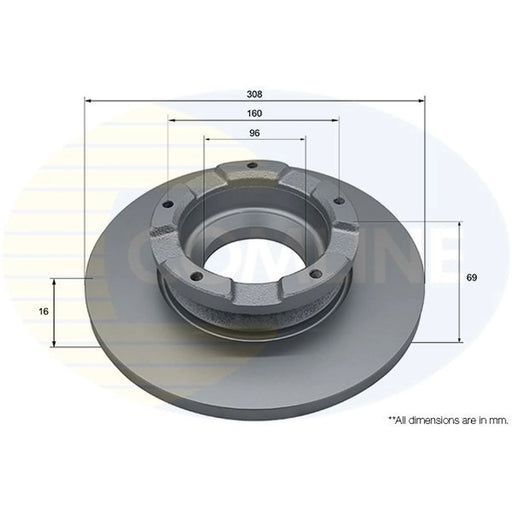 Comline 2 x Rear Brake Discs ADC3038