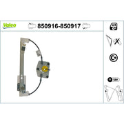 Valeo Electric Window Regulator Lifter Left Rear 850916
