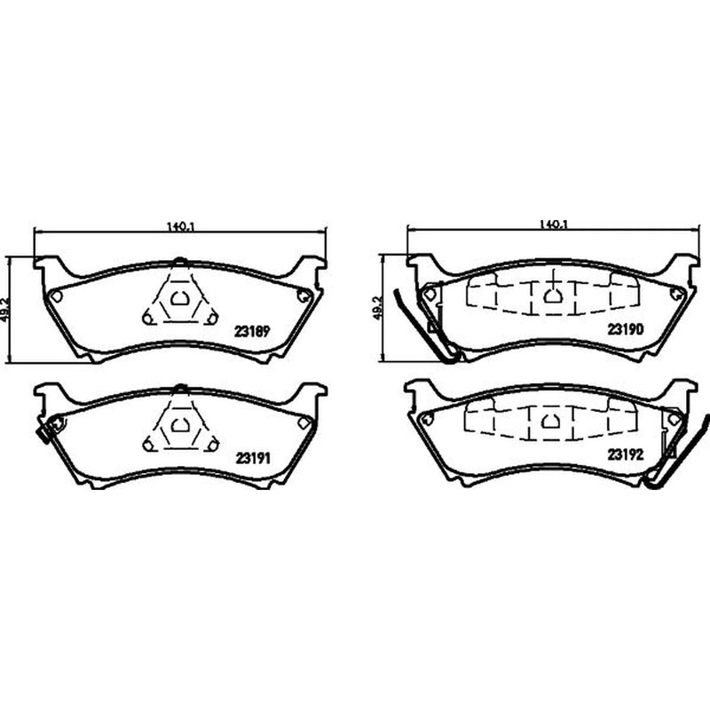 DON Rear Brake Pad Set PCP2201