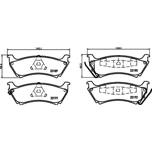 DON Rear Brake Pad Set PCP2201