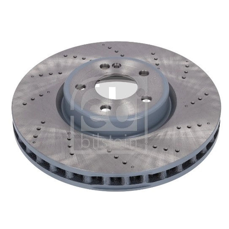 Febi 2 x Perforated/Vented Front Brake Discs 186227