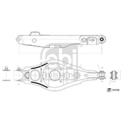 Febi Control/Trailing Arm Rear 194708