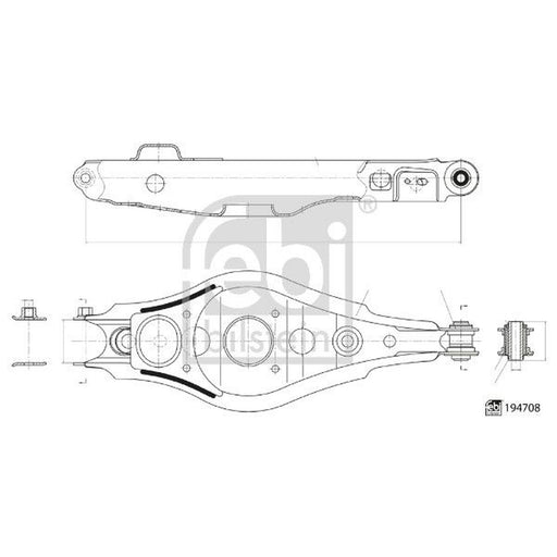 Febi Control/Trailing Arm Rear 194708