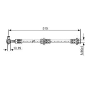 Bosch Brake Hydraulic Hose Line Front Left 1 987 476 378
