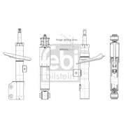Febi Shock Absorber Damper Strut Front Right 1002590
