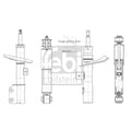 Febi Shock Absorber Damper Strut Front Left 1002607