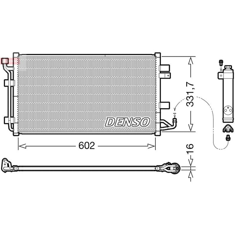 Denso Air Conditioning Condenser DCN46035