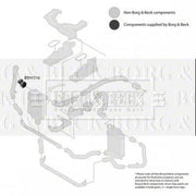 Borg & Beck Intercooler Turbo Charge Air Hose BTH1716