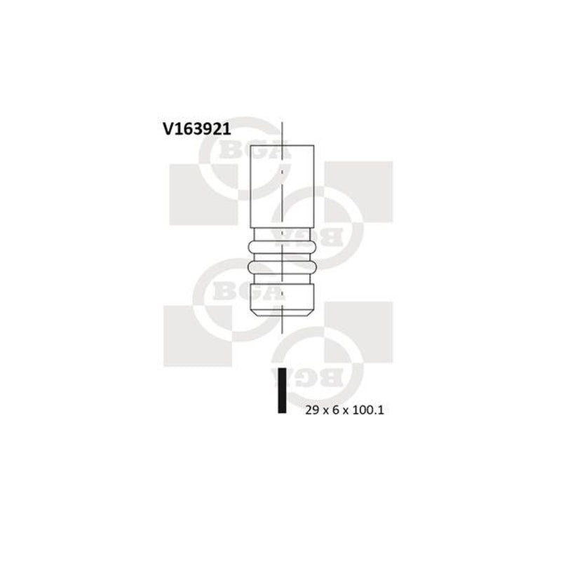 BGA Engine Exhaust Valve 29mm Head V163921