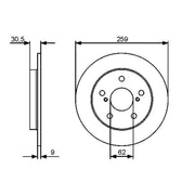 Bosch 2 x Solid Rear Brake Discs 0 986 479 418