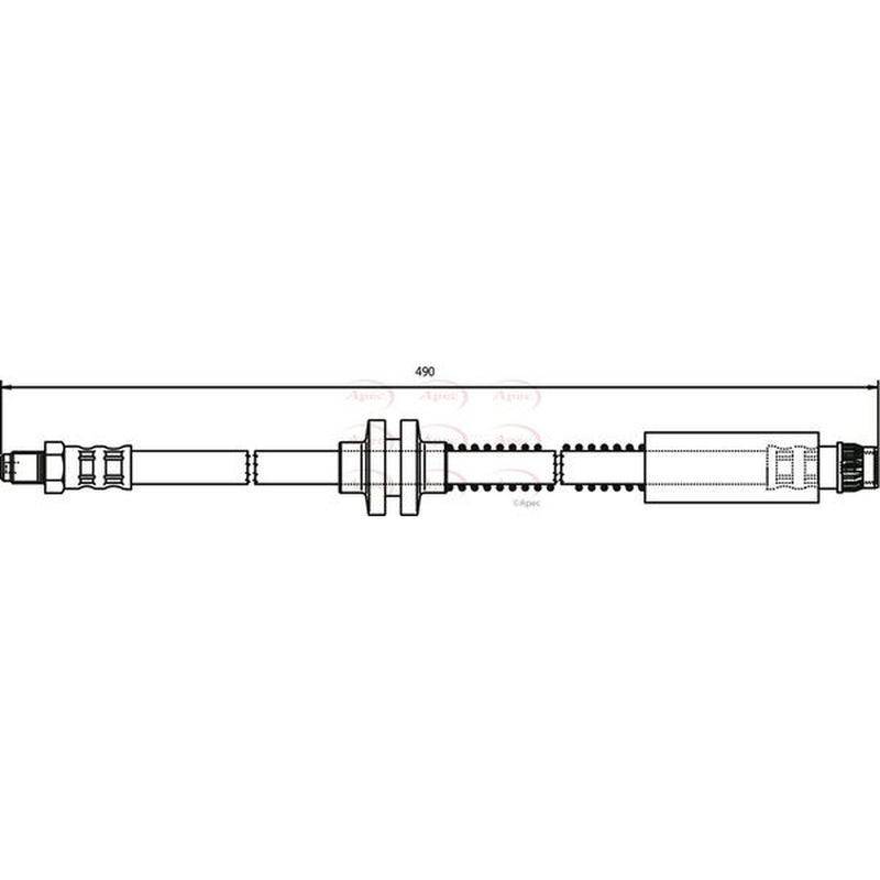 Apec Brake Hydraulic Hose Line Front HOS3409