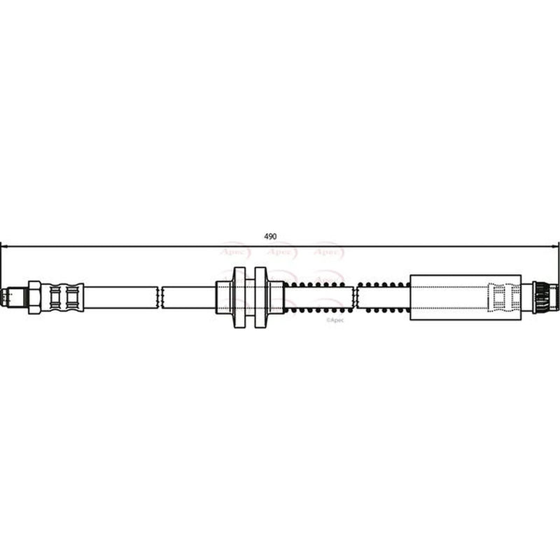 Apec Brake Hydraulic Hose Line Front HOS3409