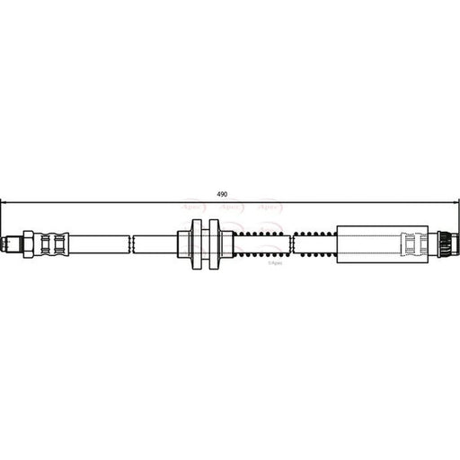 Apec Brake Hydraulic Hose Line Front HOS3409