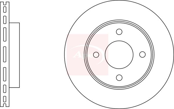 Apec 2 x Brake Disc Set Vented