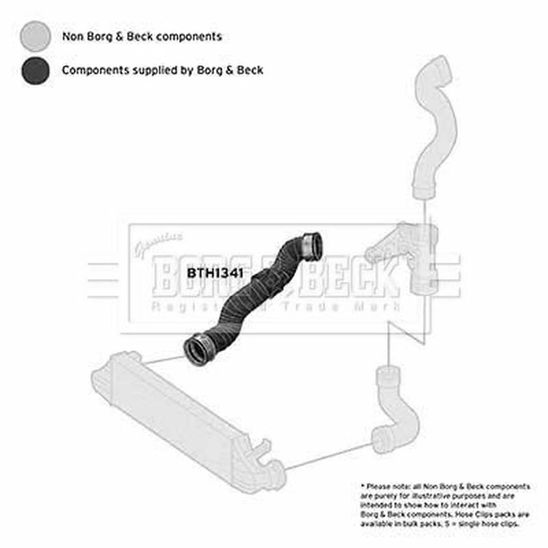 Borg & Beck Intercooler Turbo Charge Air Hose BTH1341