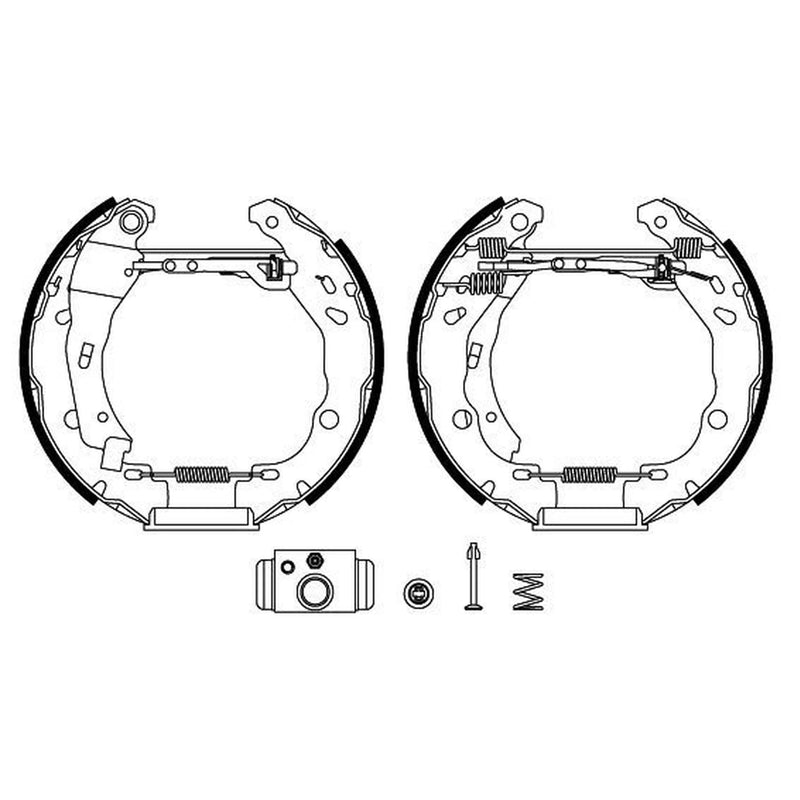 Mintex Brake Shoe Set Axle Kit MSP414