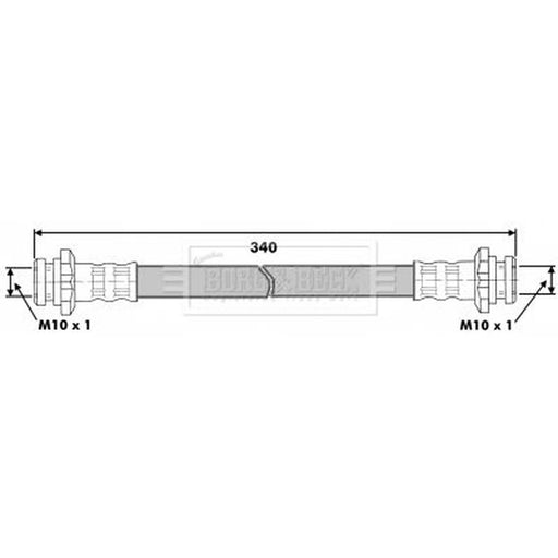 Borg & Beck Brake Hydraulic Hose Line Rear Left BBH6823