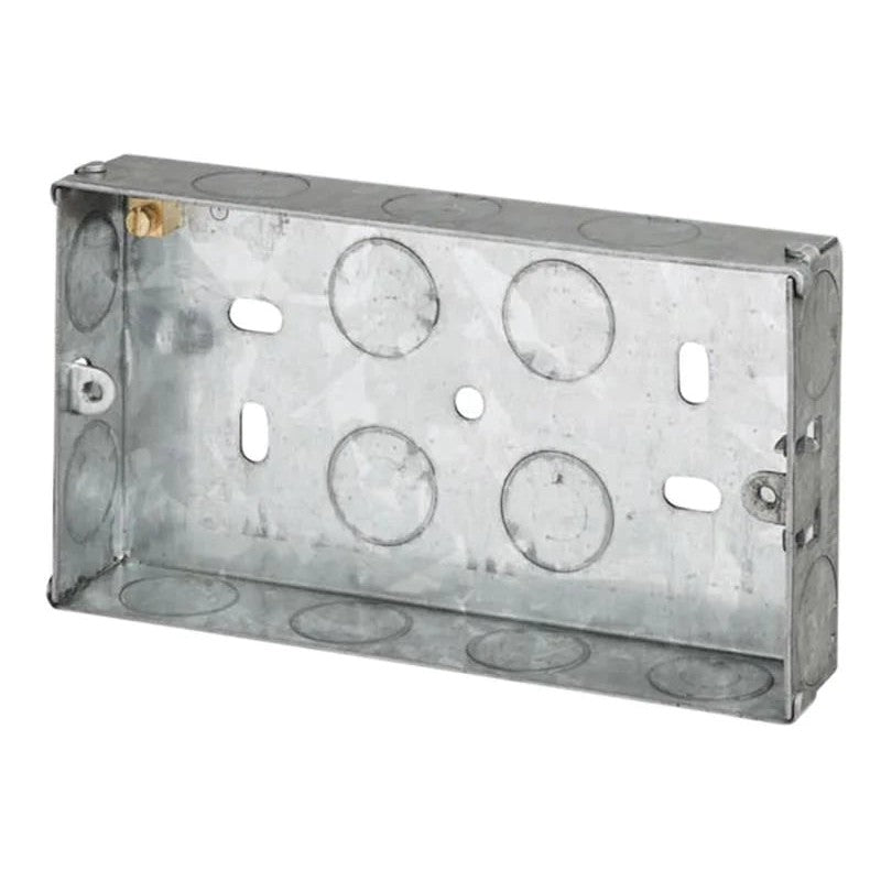 Dencon Metal Back Box 2-Gang 25-45mm