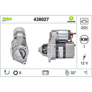 Valeo Starter Motor 12V 1kW 8 Teeth 438027