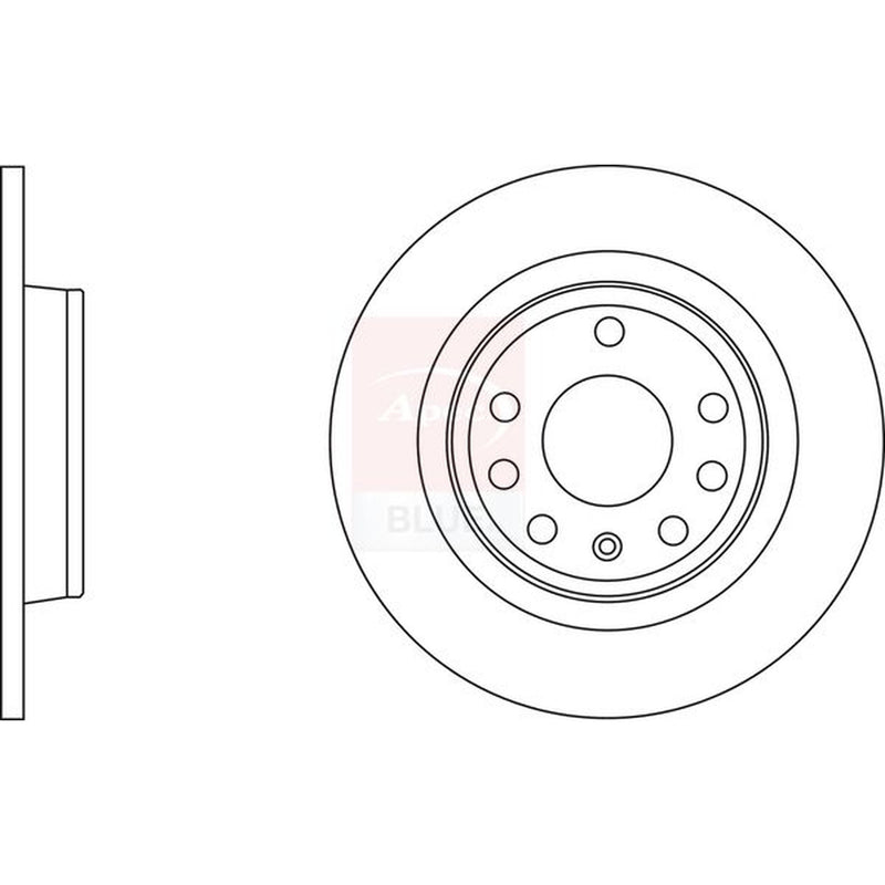 Apec 2 x Solid Rear Brake Discs SDK6613