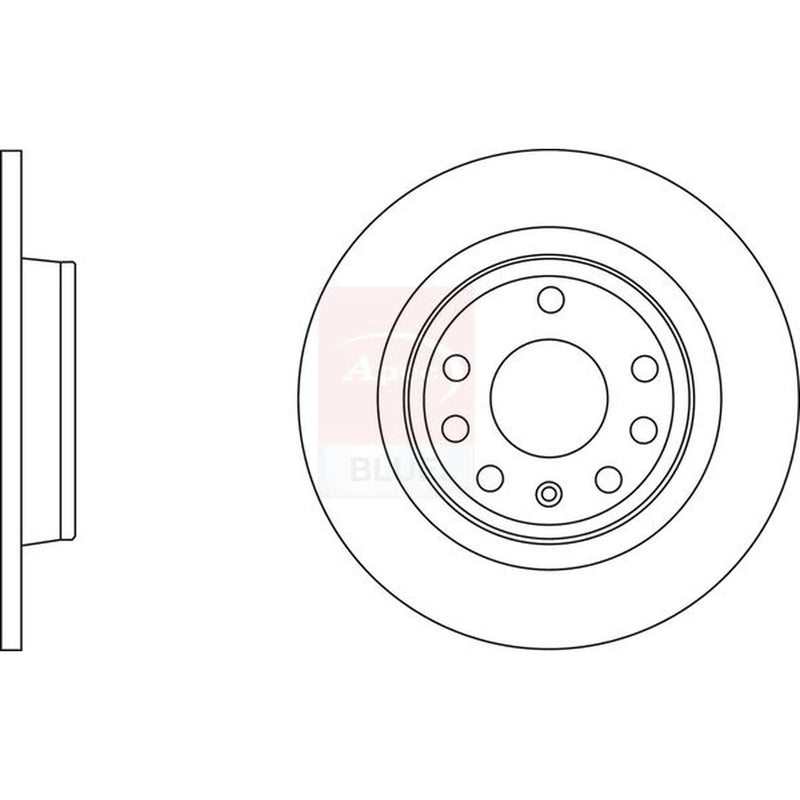 Apec 2 x Solid Rear Brake Discs SDK6613