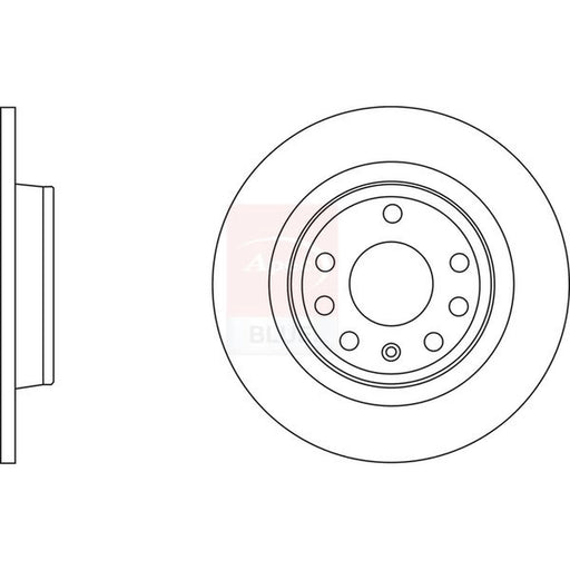 Apec 2 x Solid Rear Brake Discs SDK6613