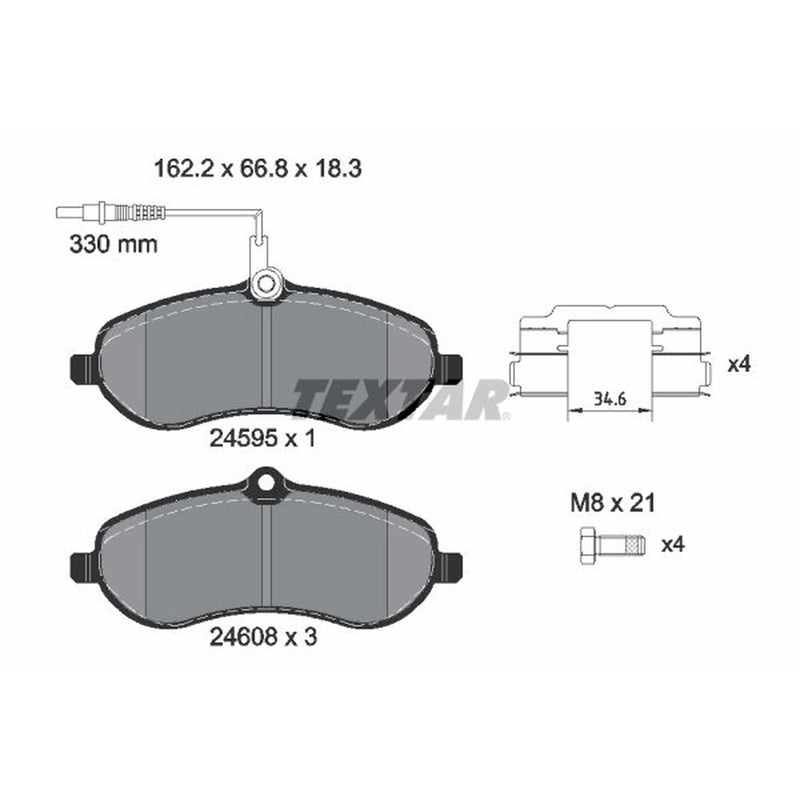 Textar Front Brake Pad Set 2459501
