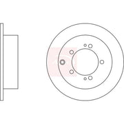 Apec 2 x Solid Rear Brake Discs DSK2317