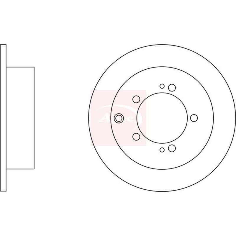Apec 2 x Solid Rear Brake Discs DSK2317